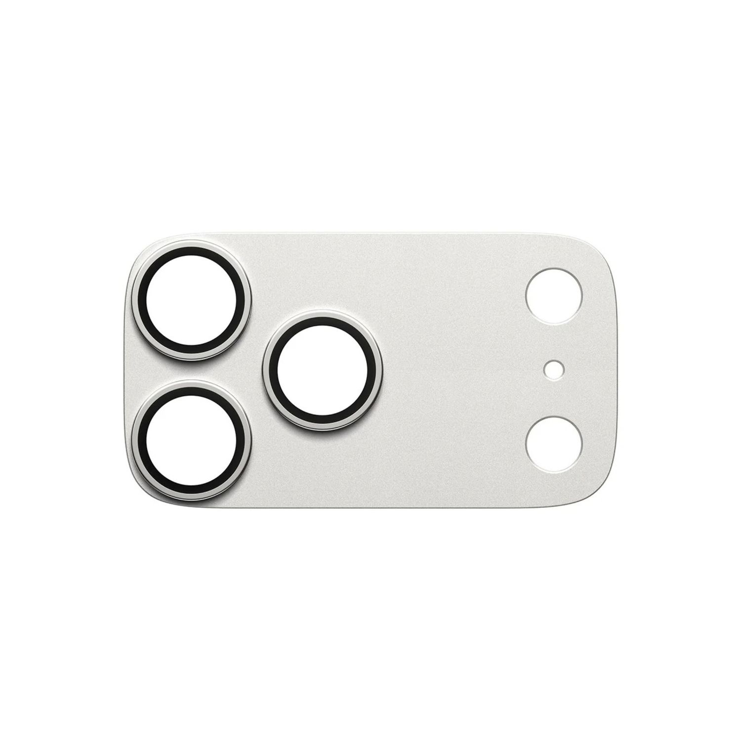 Protector Integral de Cámara con Marco de Aluminio para iPhone - Plata