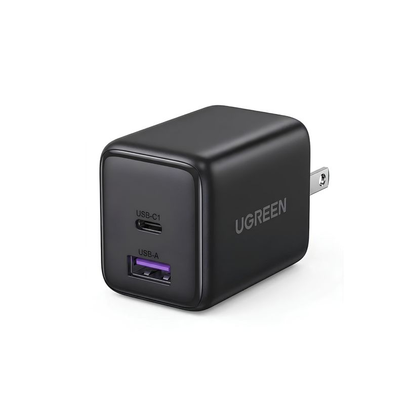 Cargador GaN 30W de 2 Puertos USB-C + USB-A Gris – UGREEN