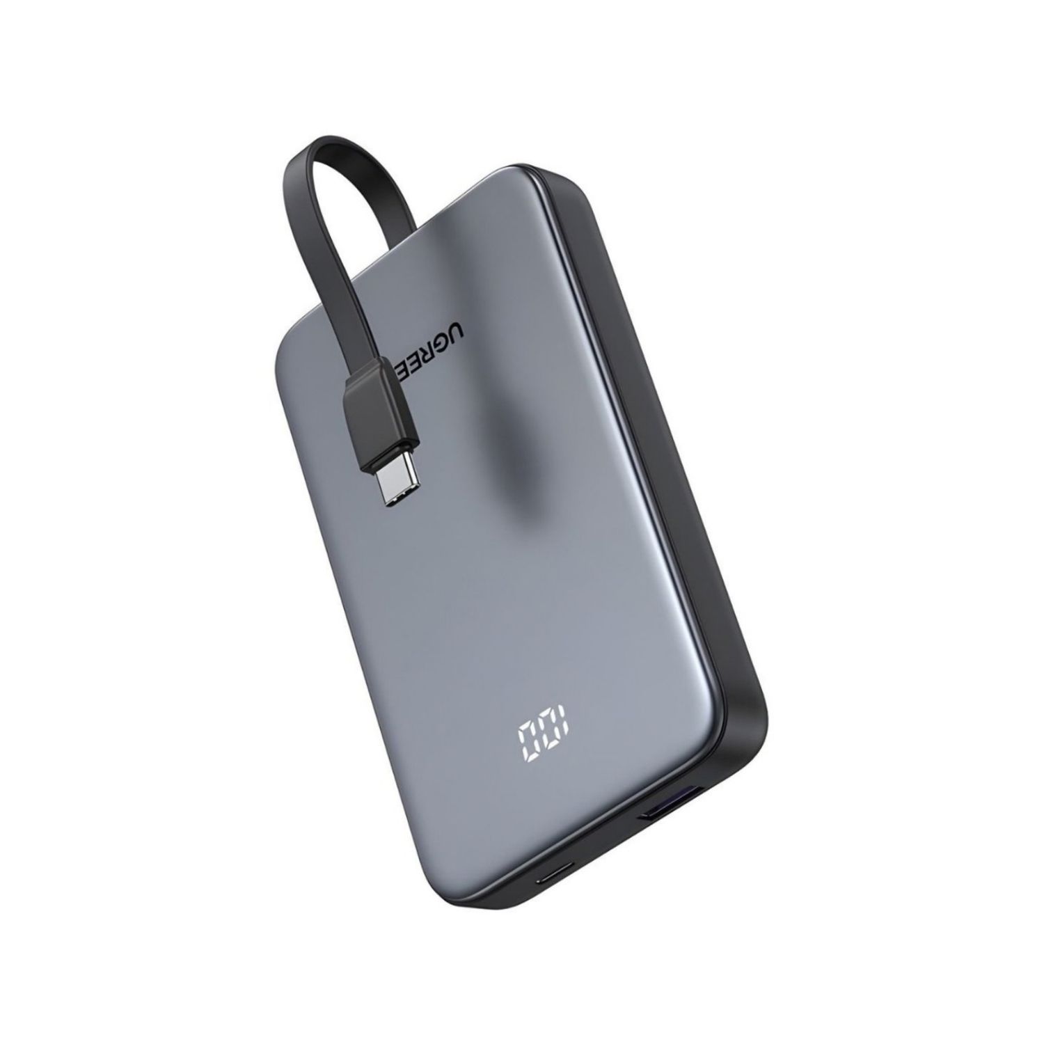 Batería Portátil 10,000 mAh con Cable USB-C Integrado 20W – UGREEN