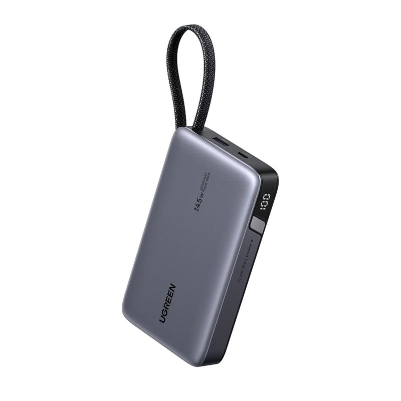 Batería Portátil Nexode 20,000 mAh 145W con Cable USB-C Integrado y Pantalla – UGREEN