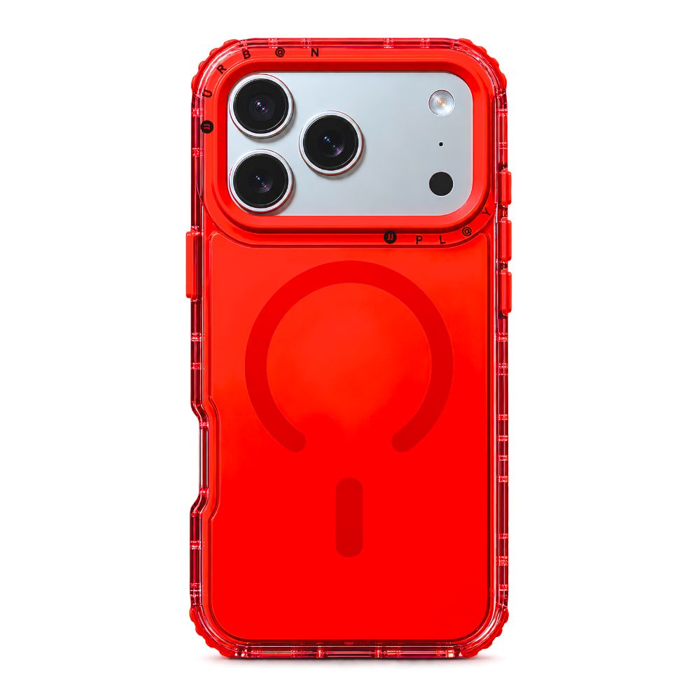 Case MagSafe Urban Play Shield Soft para iPhone – Rojo Fuego