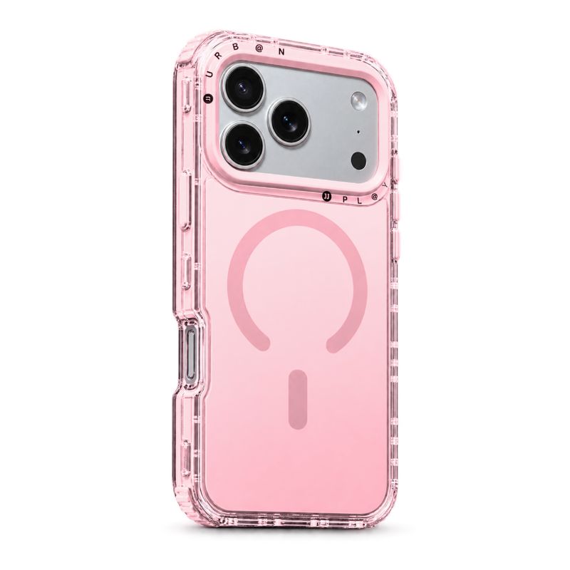 Case MagSafe Urban Play Shield Soft para iPhone – Rosa Pastel