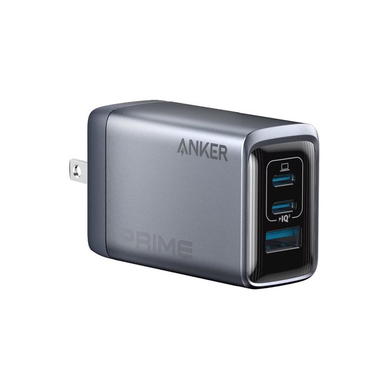 Cargador de Pared Prime 100W 3 Puertos GaN Plata – Anker