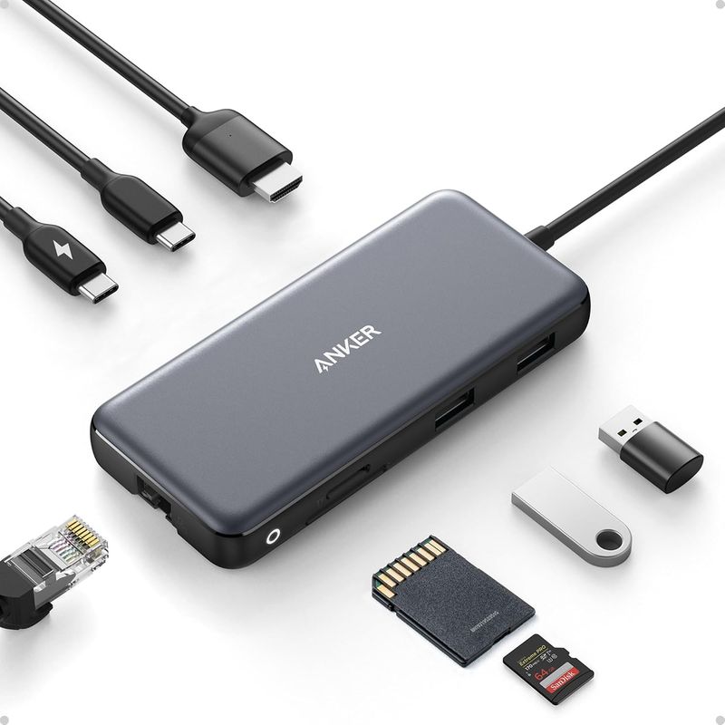 Hub USB-C 8 en 1 555 10Gbps Negro – Anker