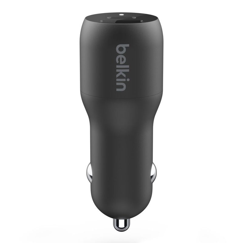 Cargador de Carro Dual BoostCharge 37W USB-C + USB-A con Cable Lightning – Belkin