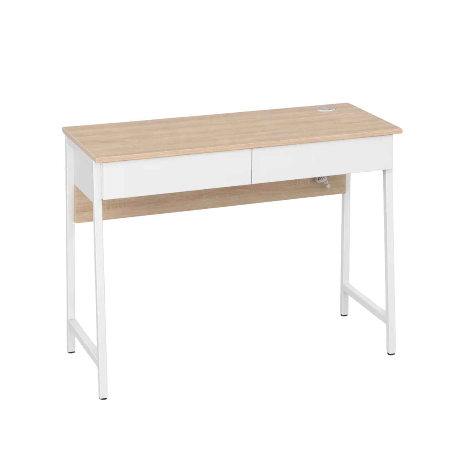 Escritorio para Computadora XTF-CD206 con 2 Gavetas y USB Haya/Blanco – Xtech