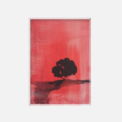Arbre sur fond rouge Arbre sur fond rouge