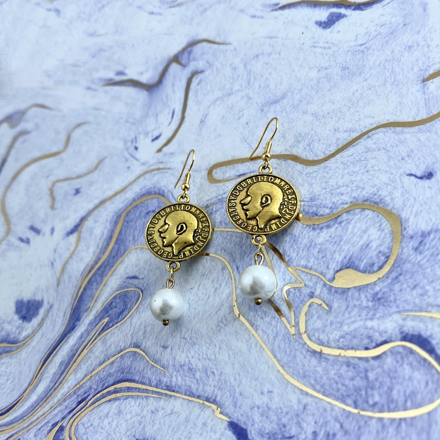 Pearly Golden Earrings