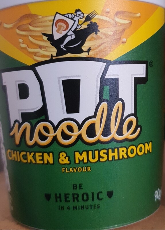 Pot noodle chicken and mushroom