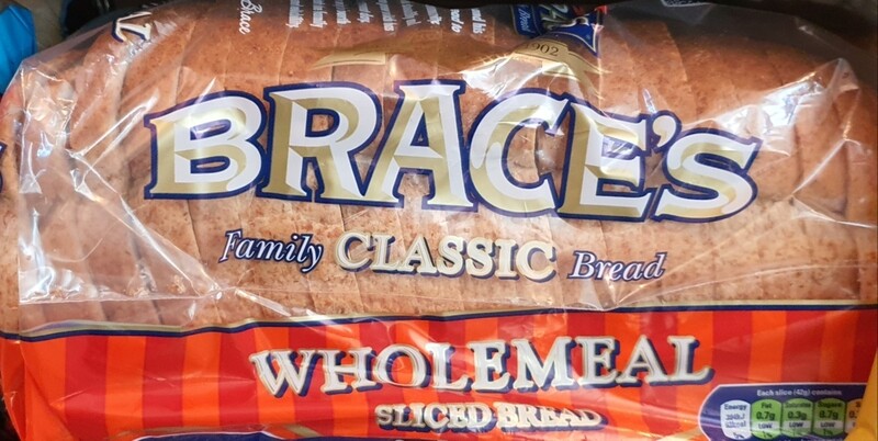 Braces wholemeal bread 800g