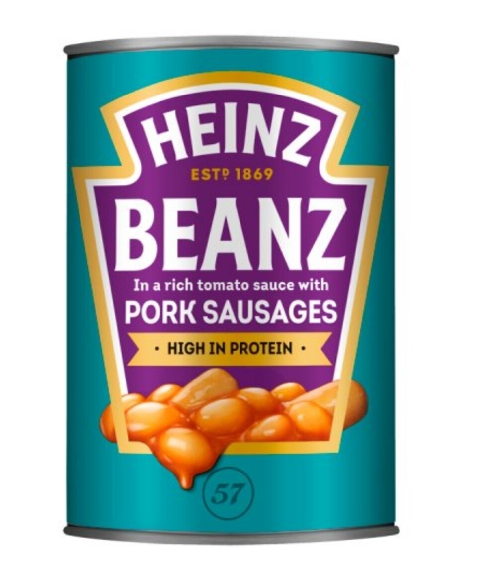 Heinz beanz with pork sausages 415g