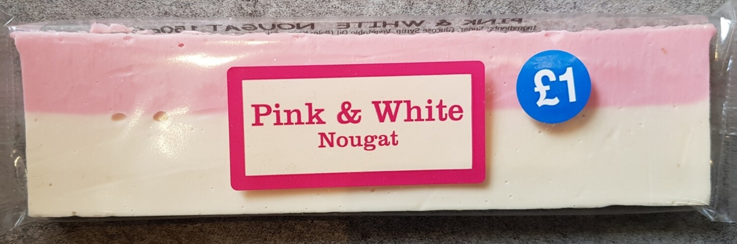 Pink & white nougat