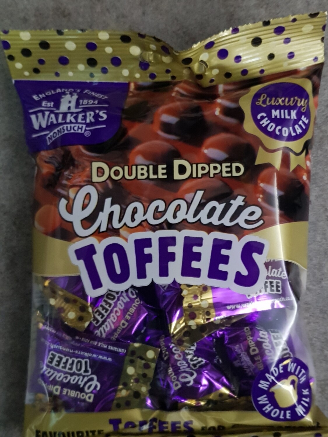 Double dipped chocolate toffees