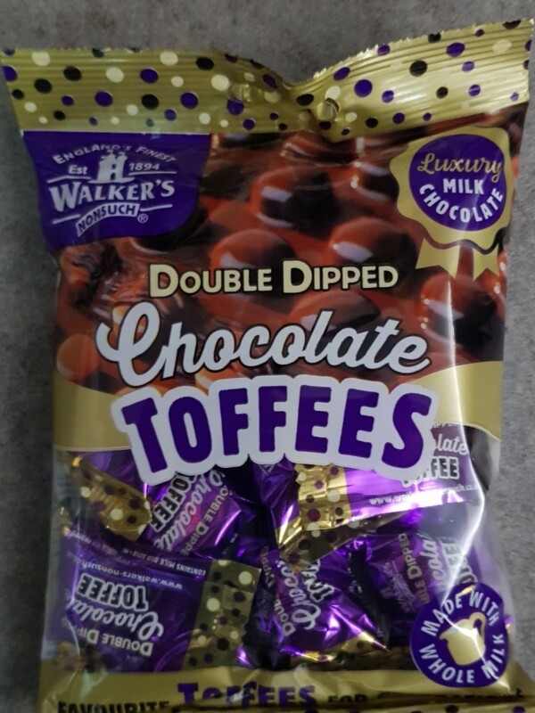 Double dipped chocolate toffees