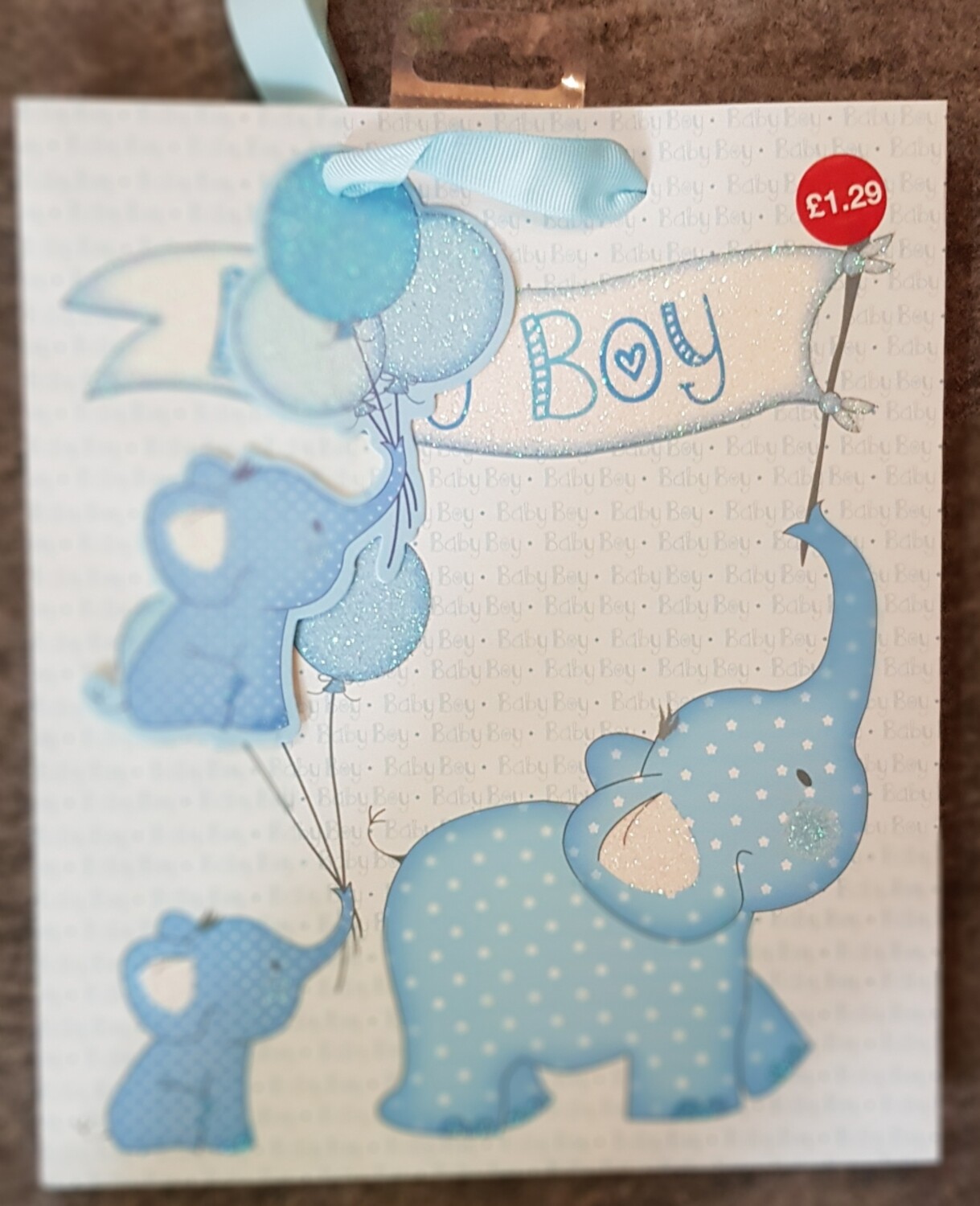 Small baby boy gift bag