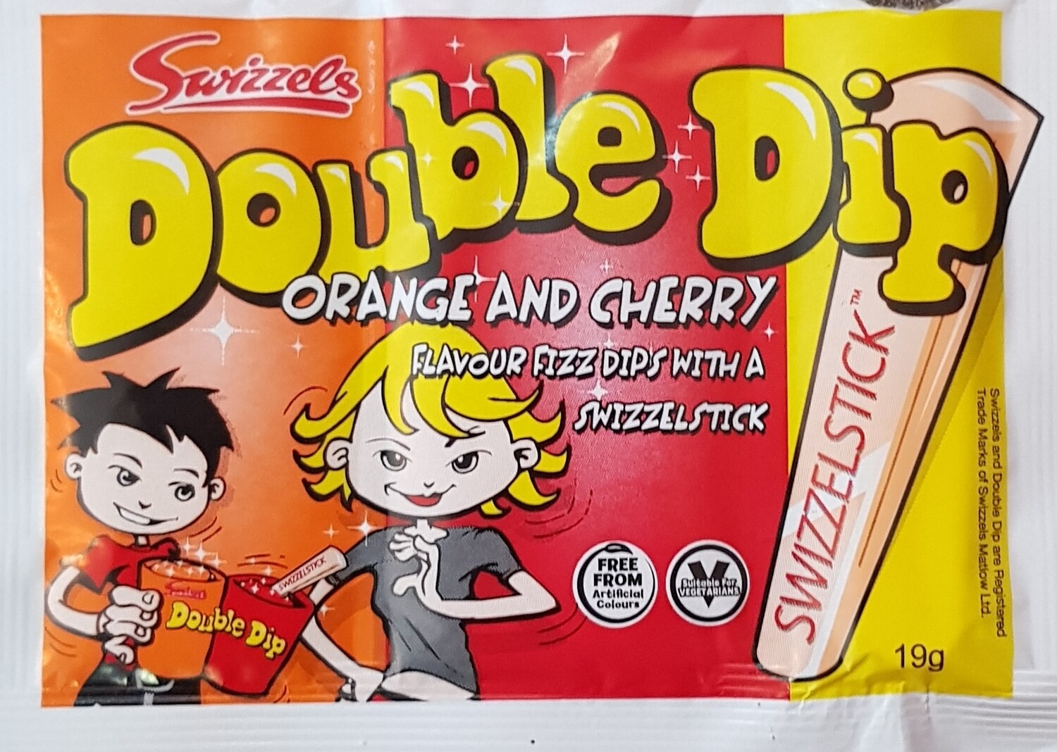 Swizzels double dip orange and cherry