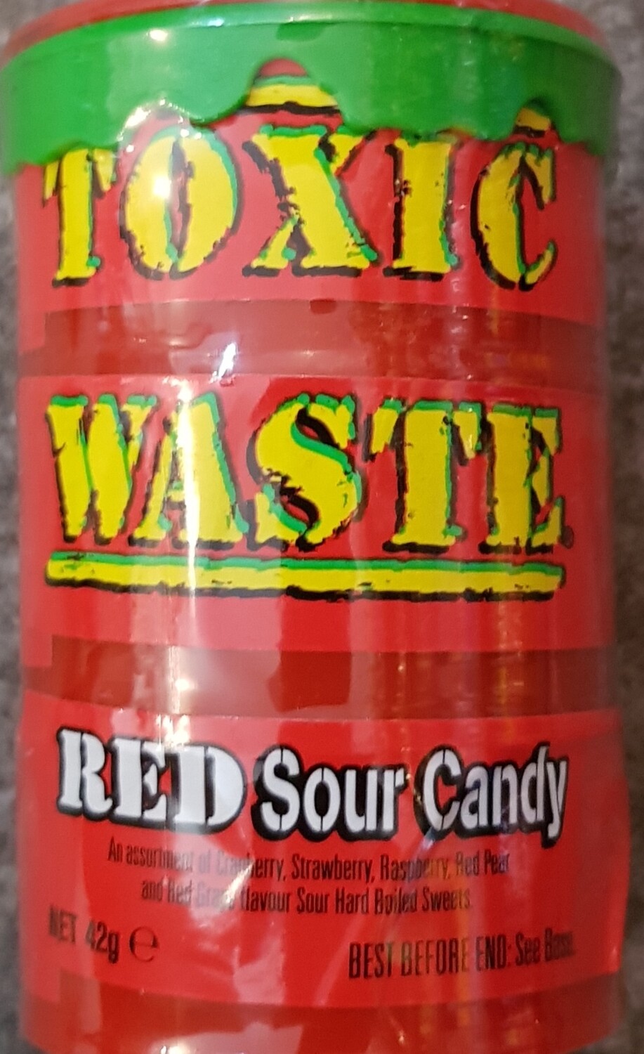 Toxic waste red sour candy