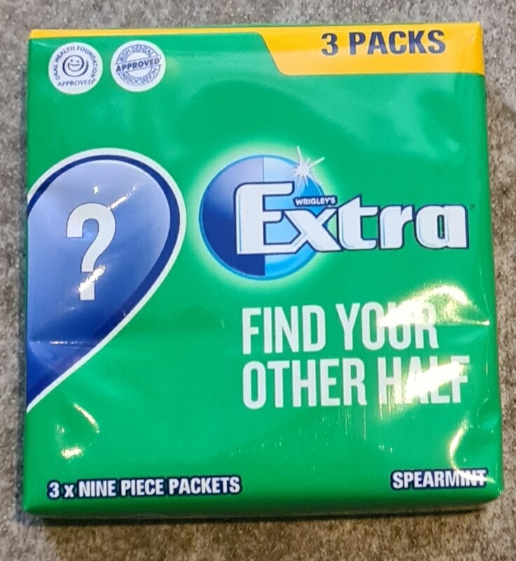 Extra spearmint 3 x 9 piece  packets
