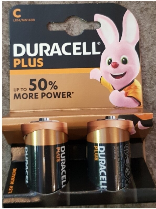 2 packs duracell C