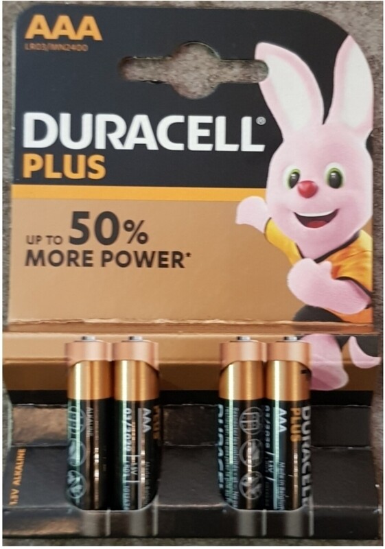 2 packs duracell AAA