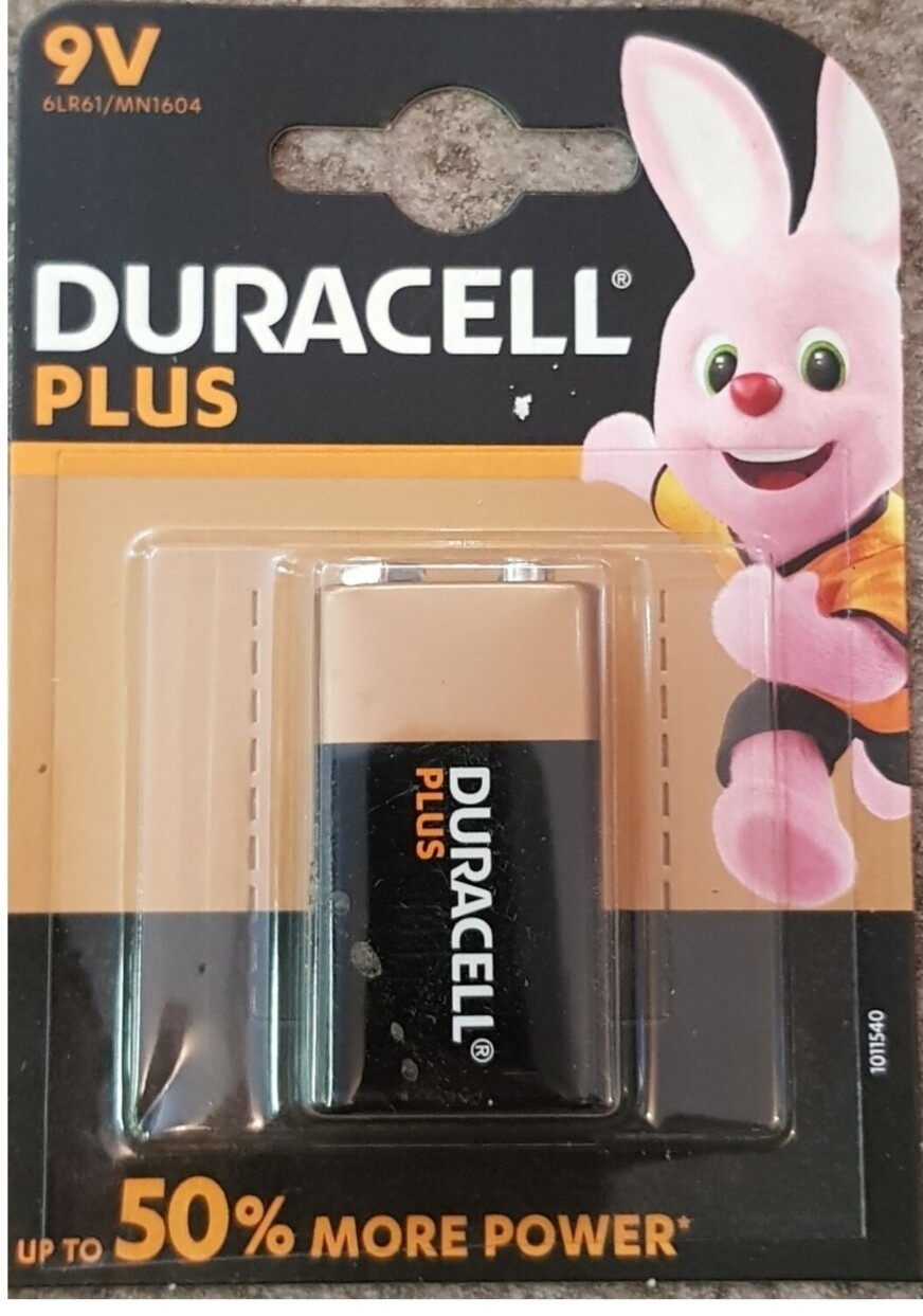 2 packs duracell 9v