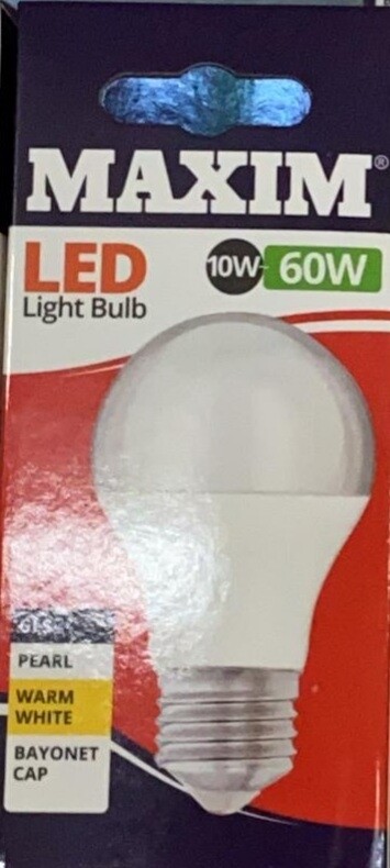 Led light bulb 60w pearl warm white bayonet cap