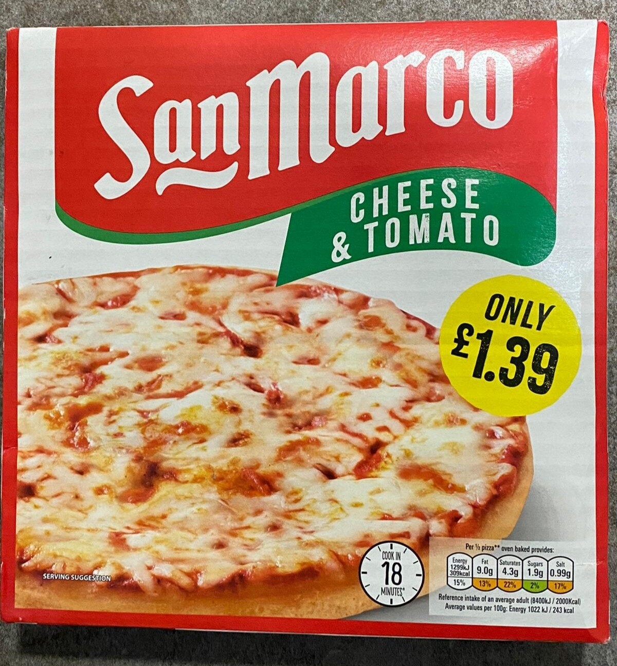 San marco cheese & tomato pizza