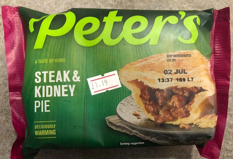 Peters steak & kidney pie  ONLY DELIVERED LOCAL IN WALES  NOT DELIVERED TO ENGLAND 