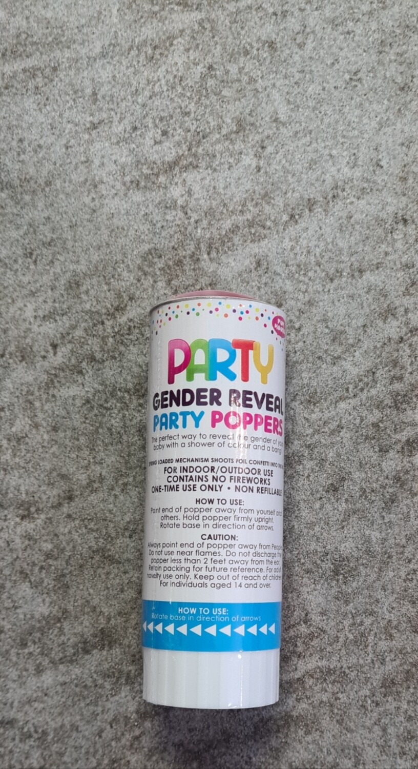 Gender reveal party poppers girl