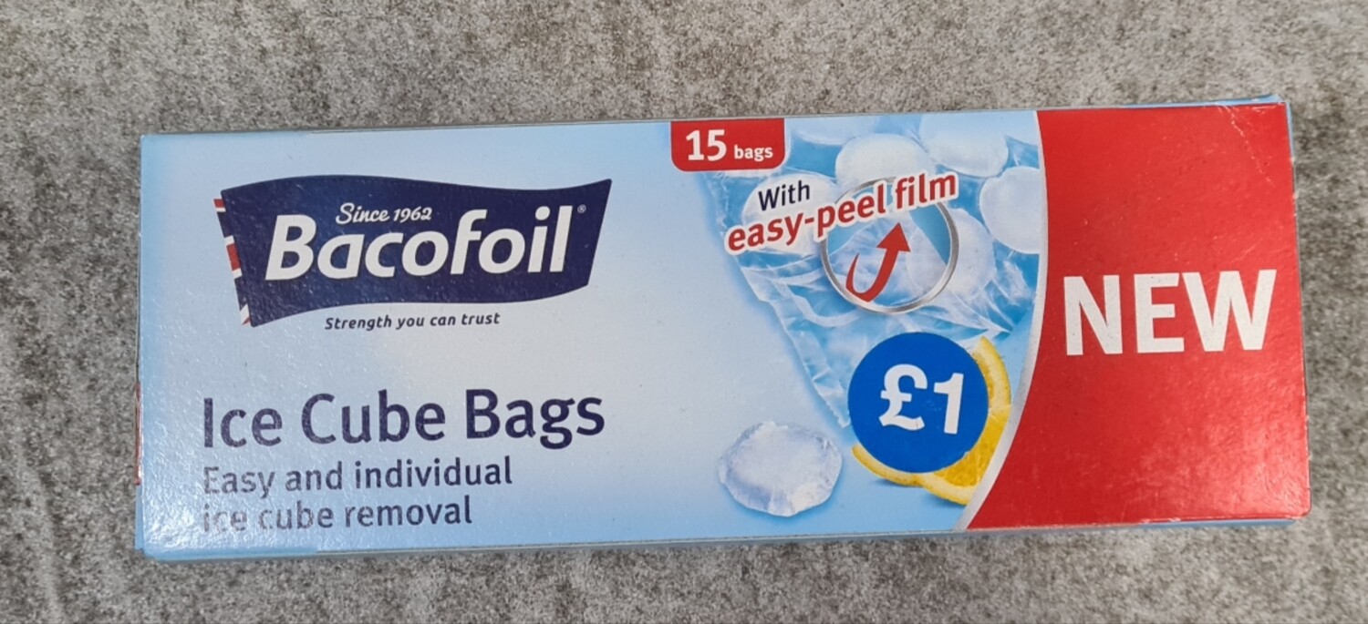 Baco foil ice cube bags 15 in pack 