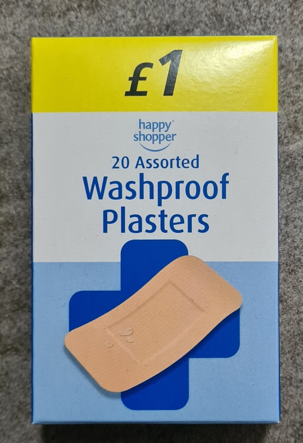 Happy shopper 20 assorted washproof plasters
