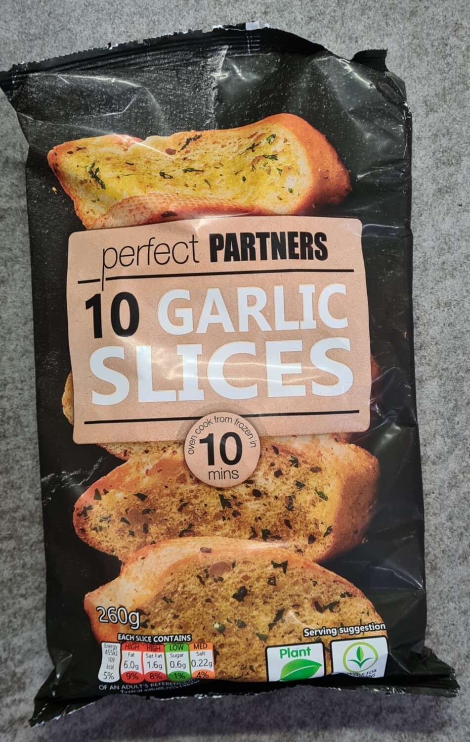 Perfect partners 10 garlic  slices