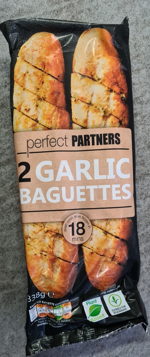 Perfect partners  2 garlic baguettes 