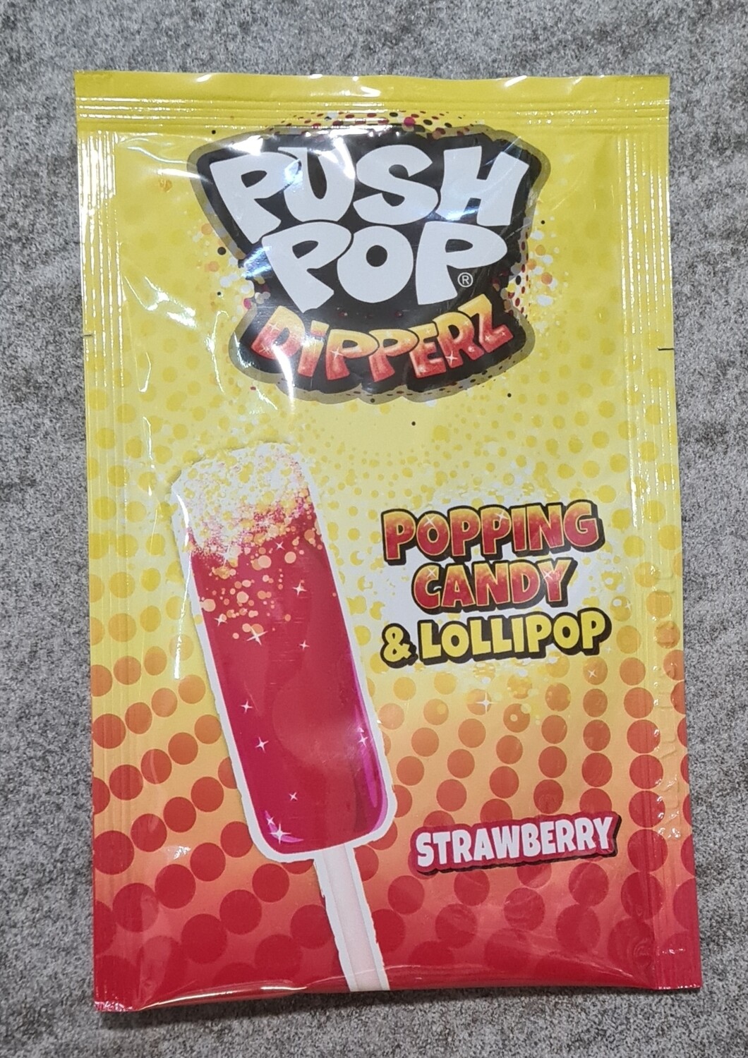 Push pop dipperz popping candy & lollipop strawberry