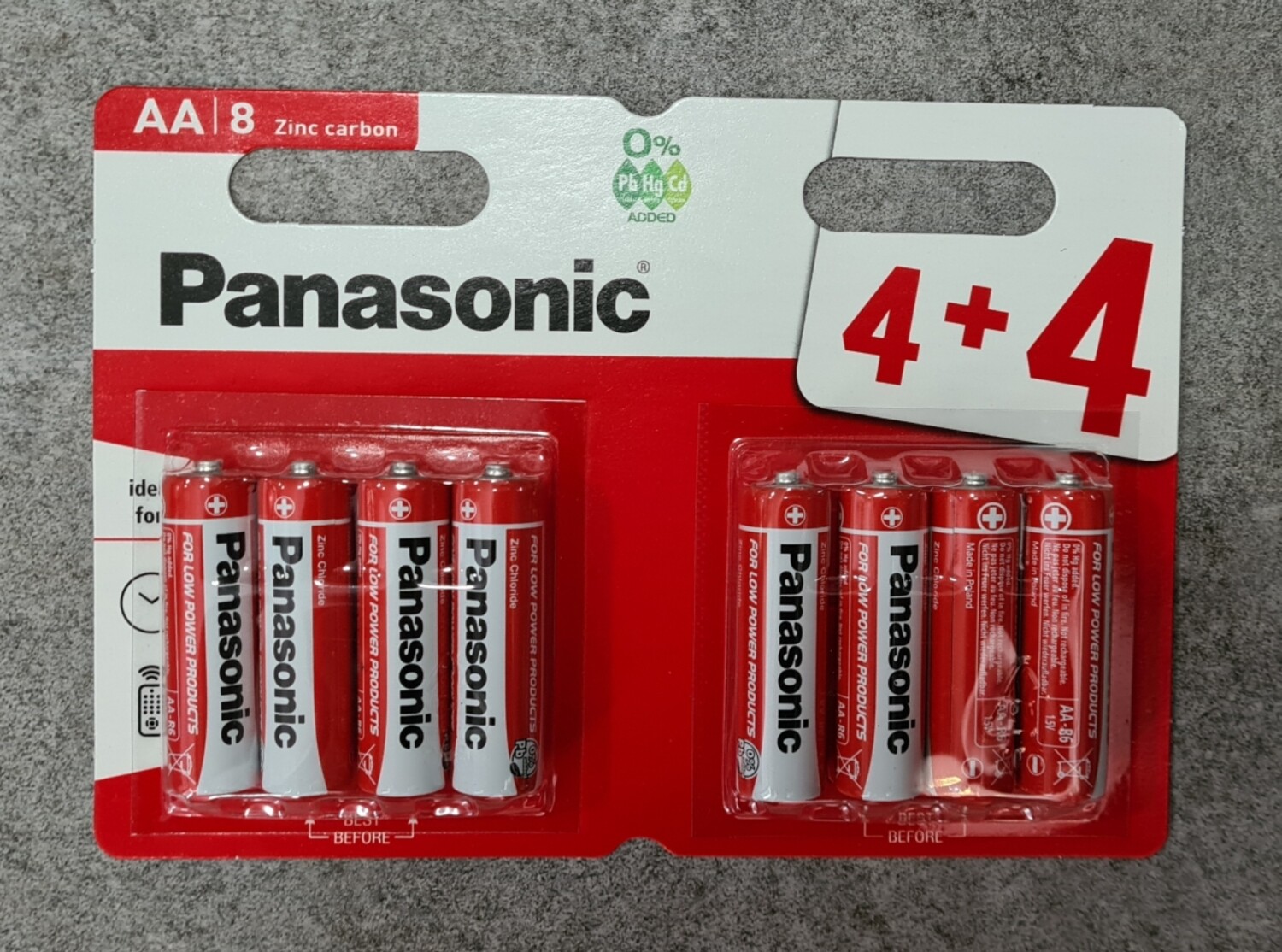 AA 4 plus 4 panasonic