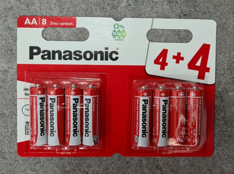 AA 4 plus 4 panasonic