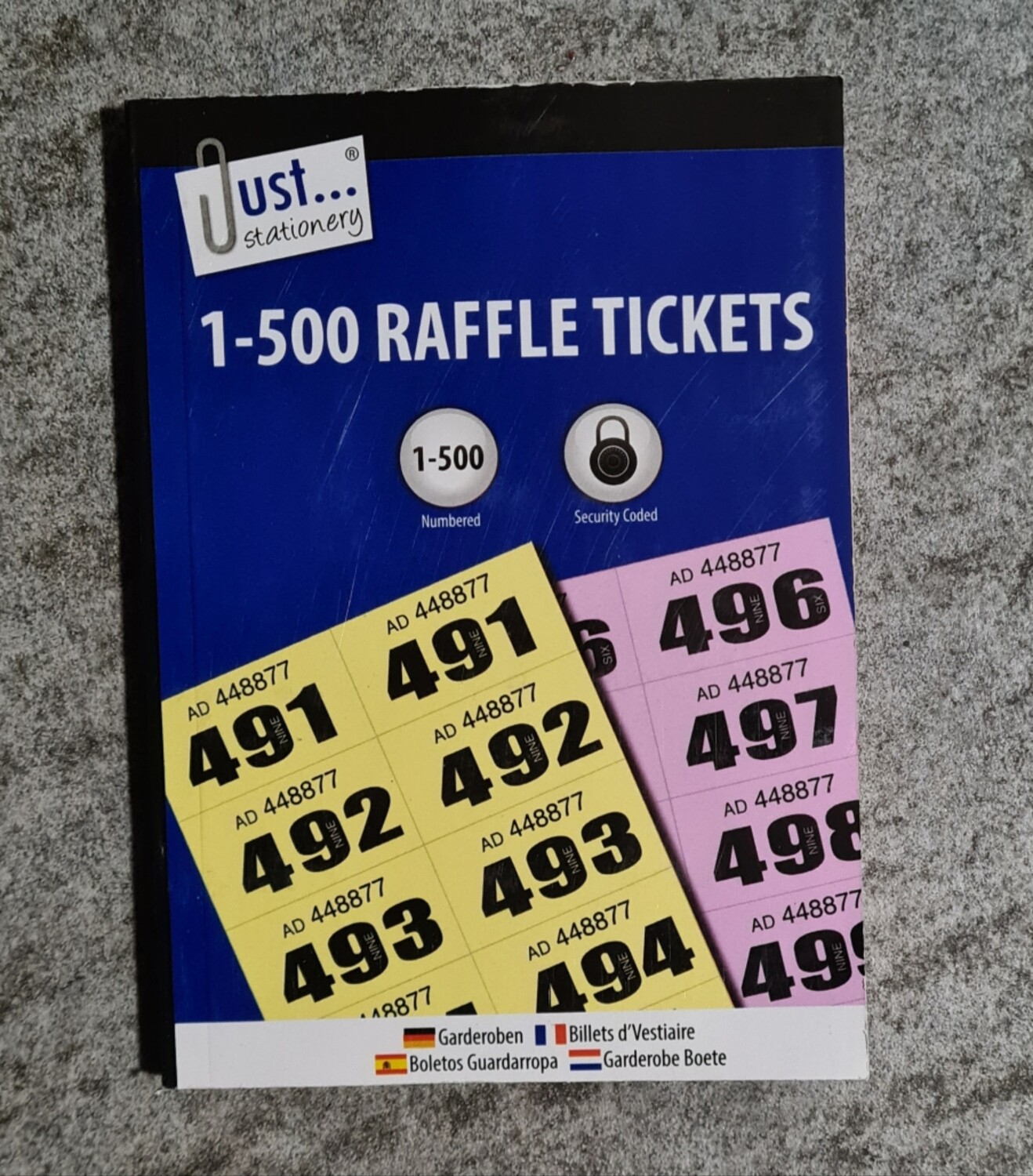 1-500 raffle tickets