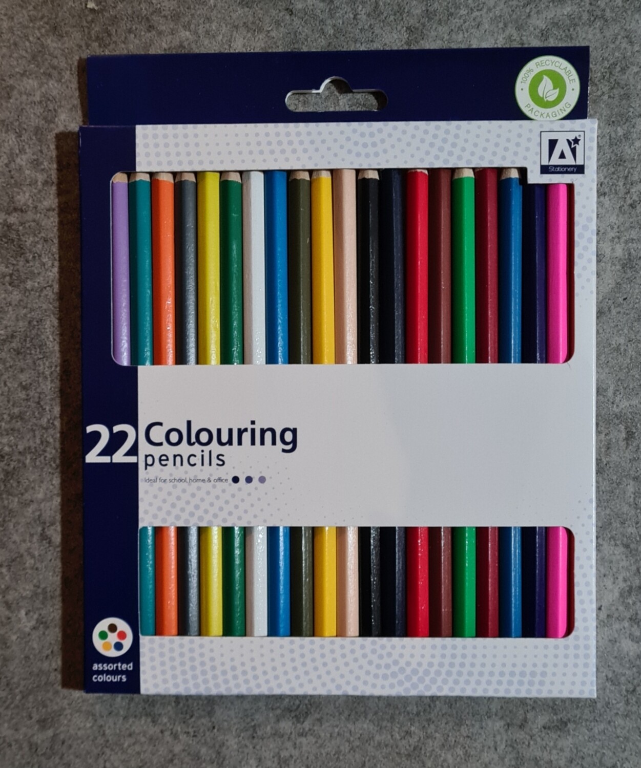 22 colouring pencils