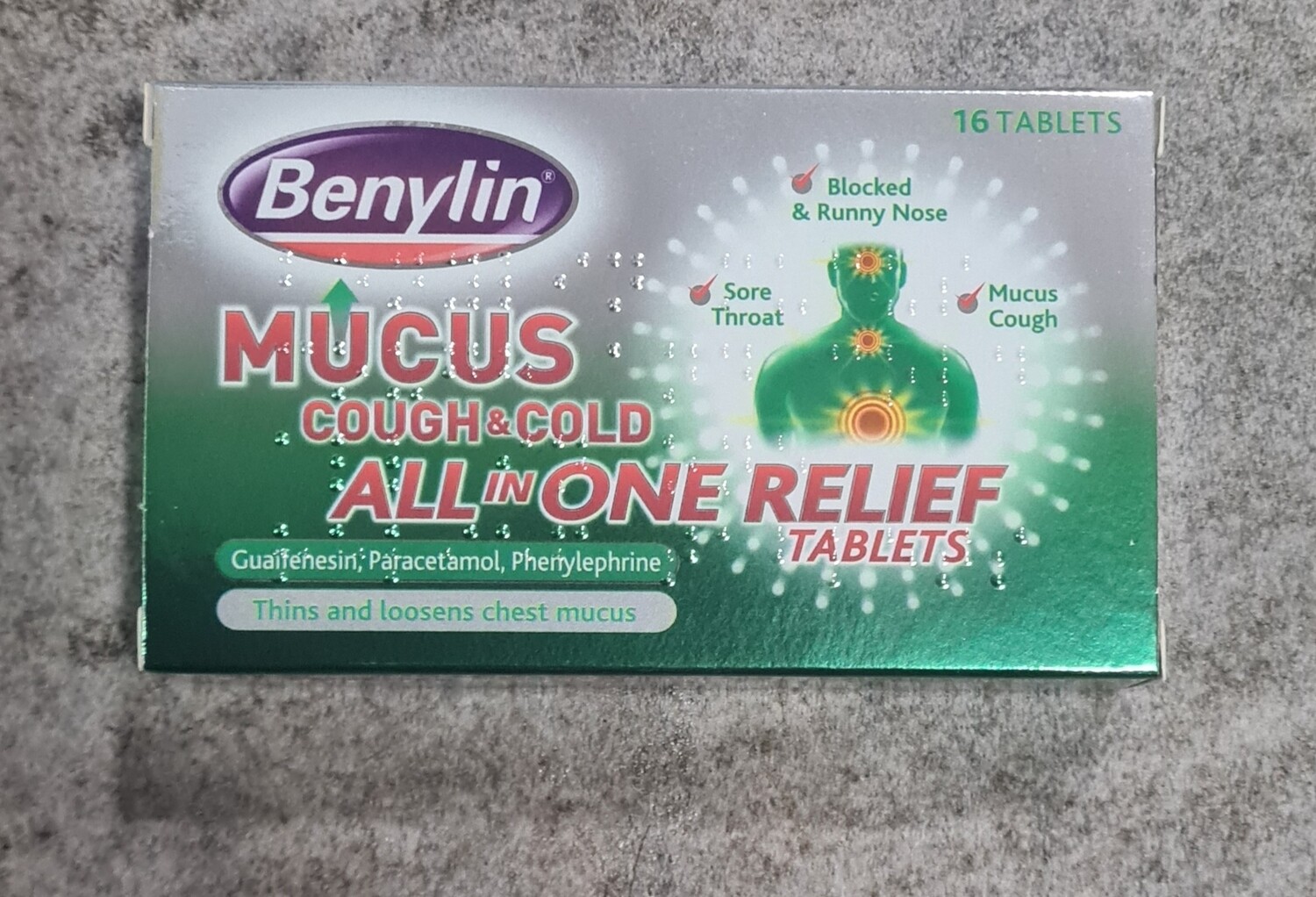 benylin mucus cough & cold all in one relief tablets 16s