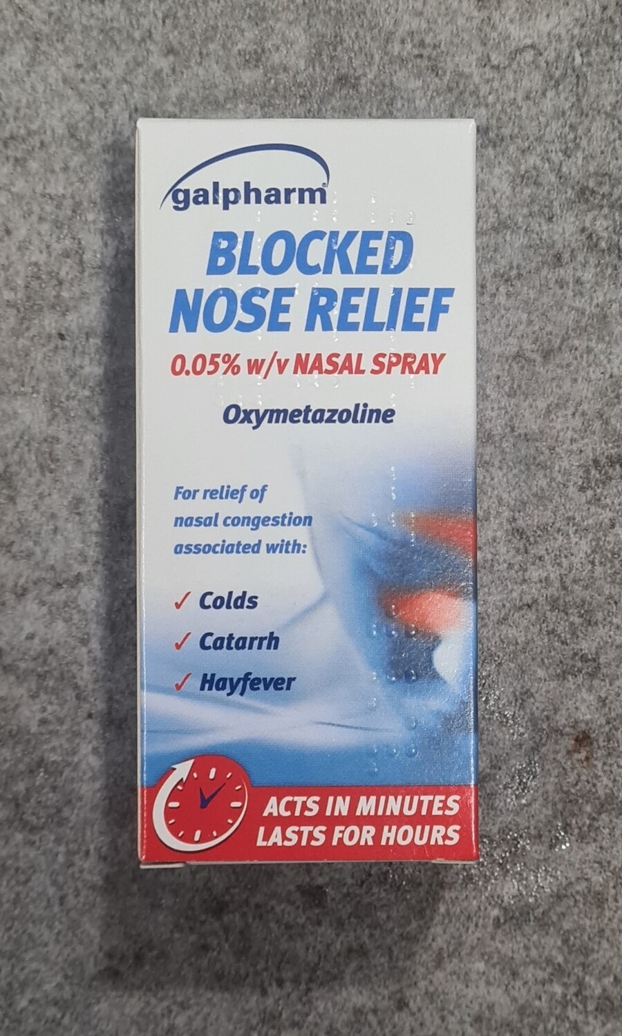 blocked nose relief nasal spray oxymetazoline