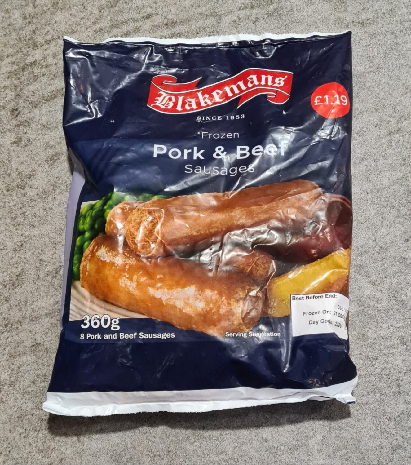 Blakemans pork & beef sausages 360g 8 pork &beef