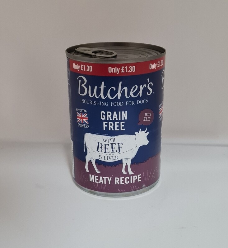 Butchers dog food grain free with beef & liver  