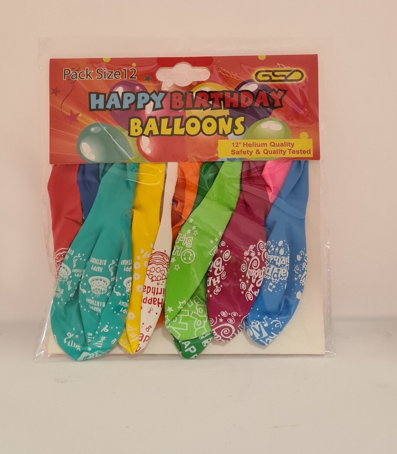 12  balloons happy birthday 