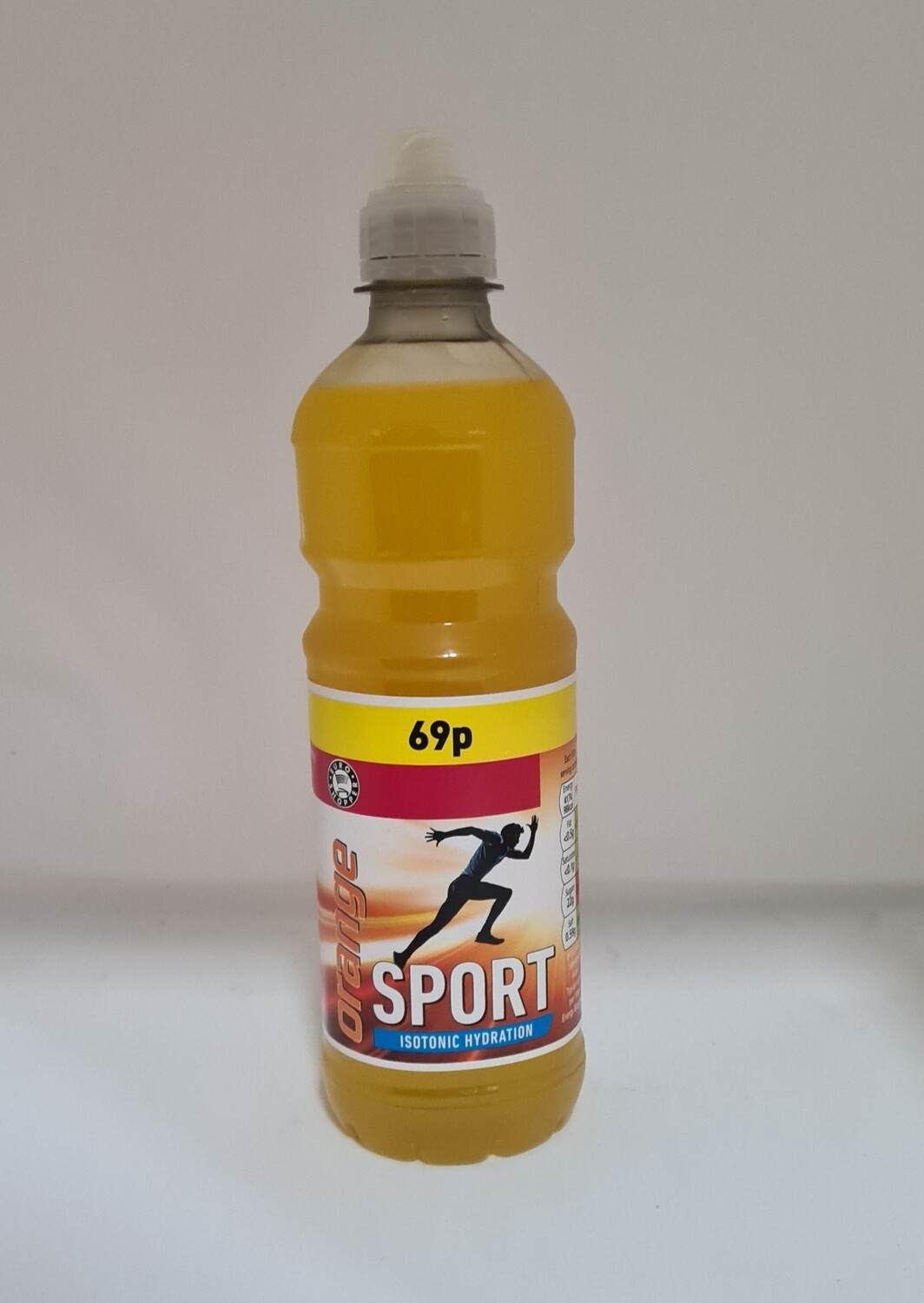 Isotonic orange sports cap 500ml
