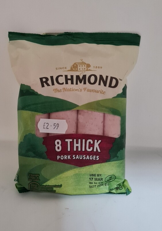 8 richmond thick sausages   