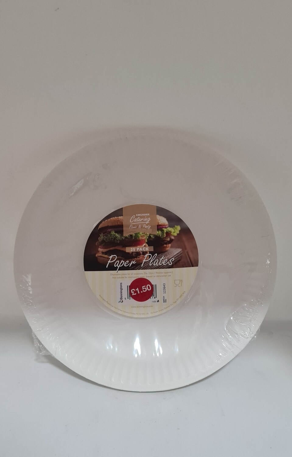 Pack of 25 paper plates