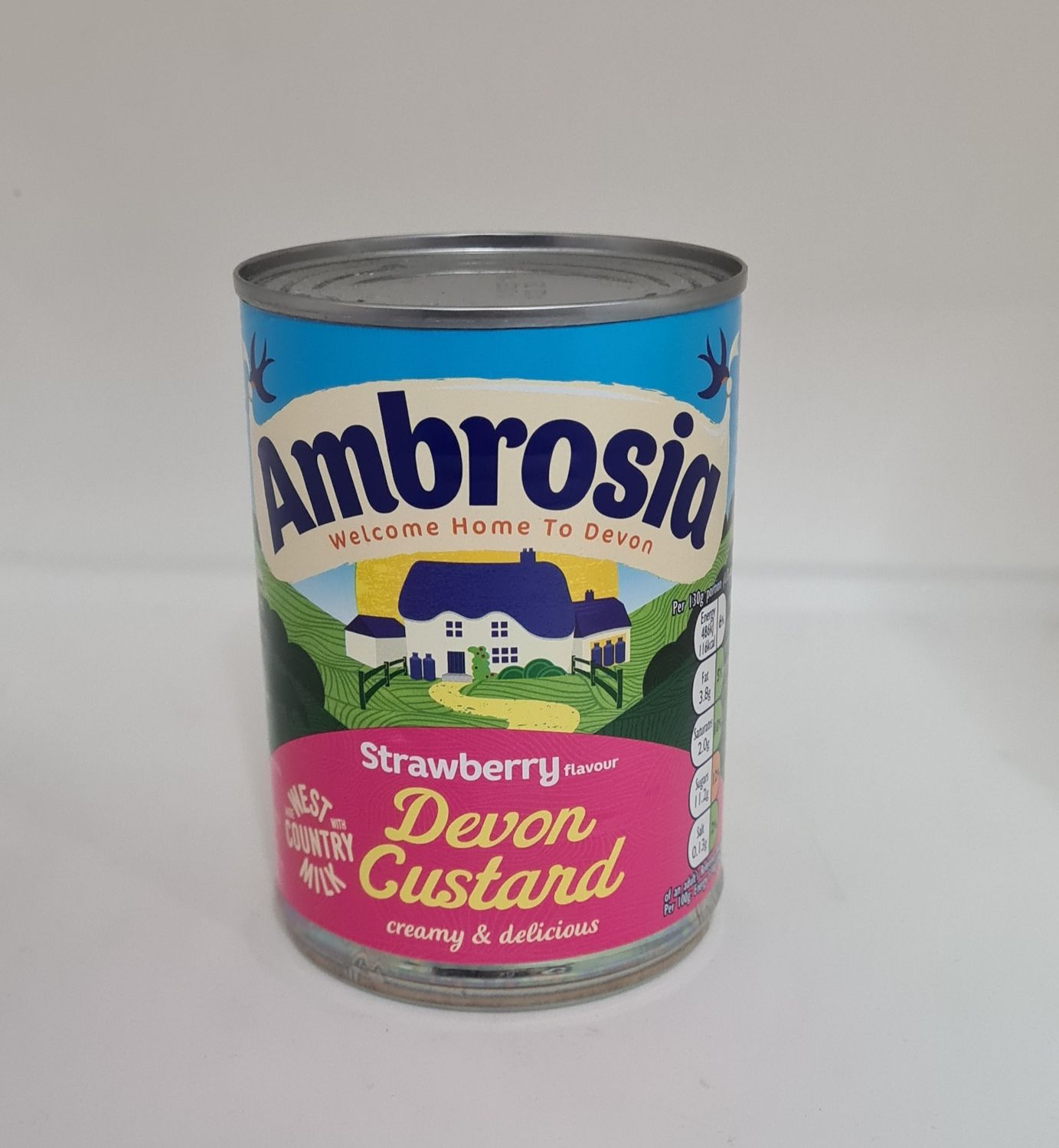 Ambrosia Devon custard strawberry flavour