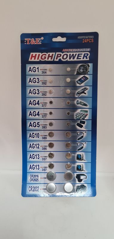 Assorted batteries 24 pcs