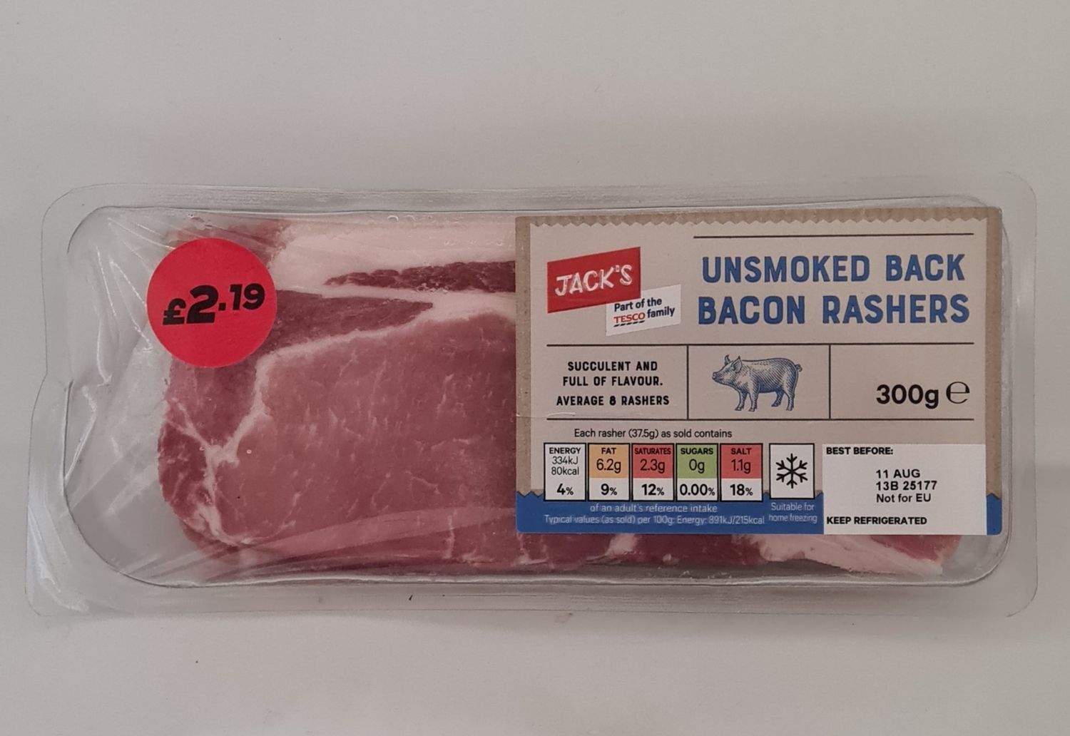  unsmoked back bacon 