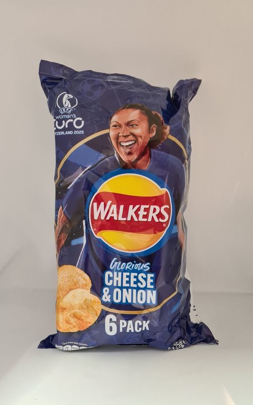 Walkers cheese & onion 6 bags 